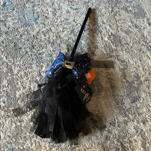 Black and Blue Starry Light Up Witch Broom